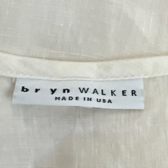 NWT Bryn Walker M Light Linen Naida Tunic Dress White 3/4 Sleeve Asymmetric - Picture 11 of 12
